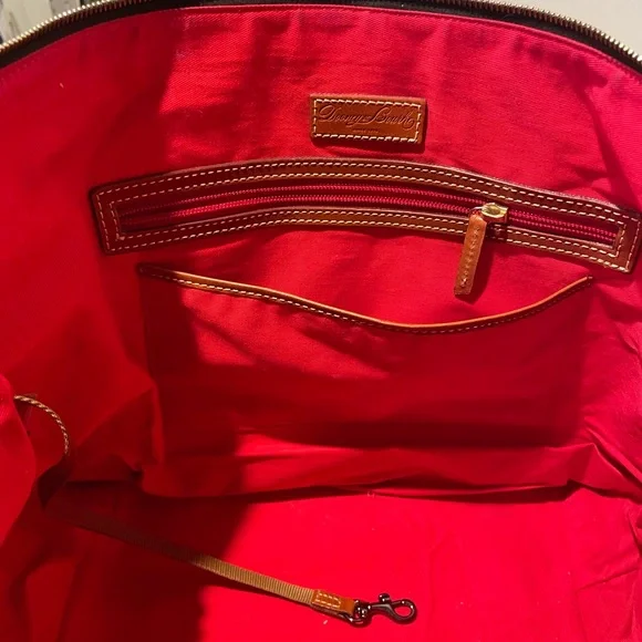 NWOT-DOONEY & BOURKE LARGE LEATHER TOTE BAG BLACK Totes